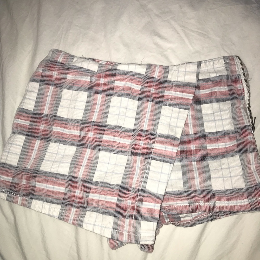 UO plaid envelope skirt